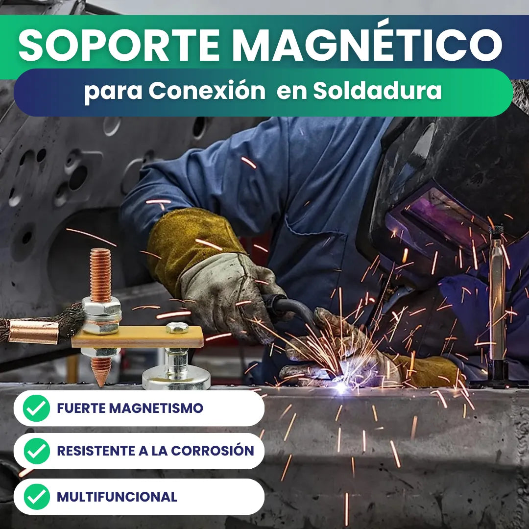 Soporte Magnético para Conexión en Soldadura