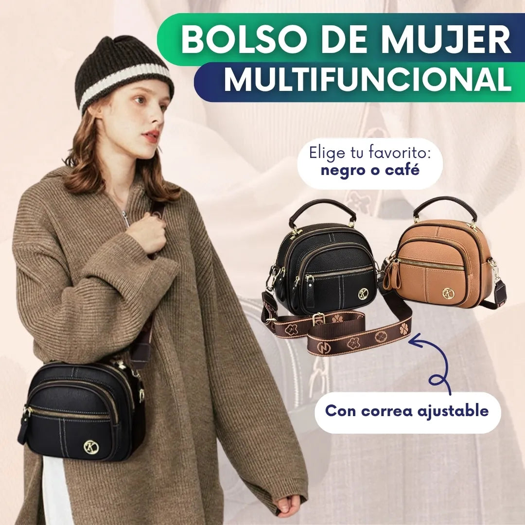 Bolso de mujer multifuncional con correa ajustable