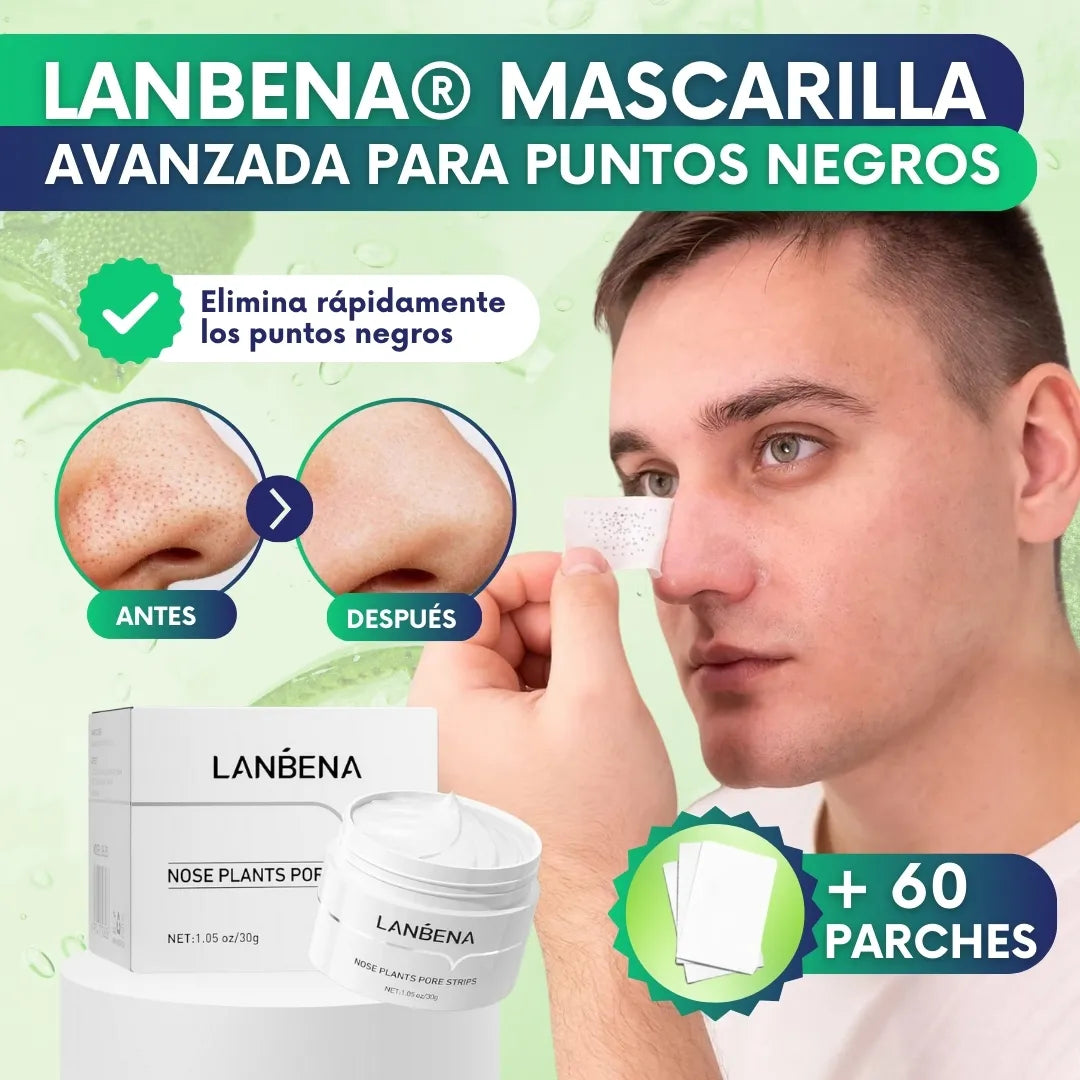 Lanbena®: Mascarilla avanzada para puntos negros + 60 parches🎁