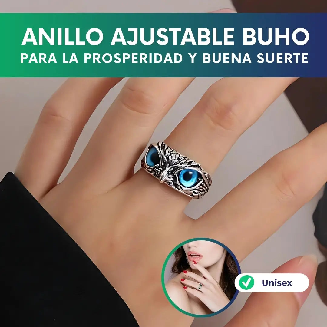 Anillo ajustable unisex Buho - LLEVA 2 PAGA 1