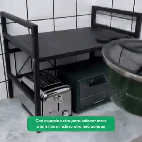 Estante organizador para microondas