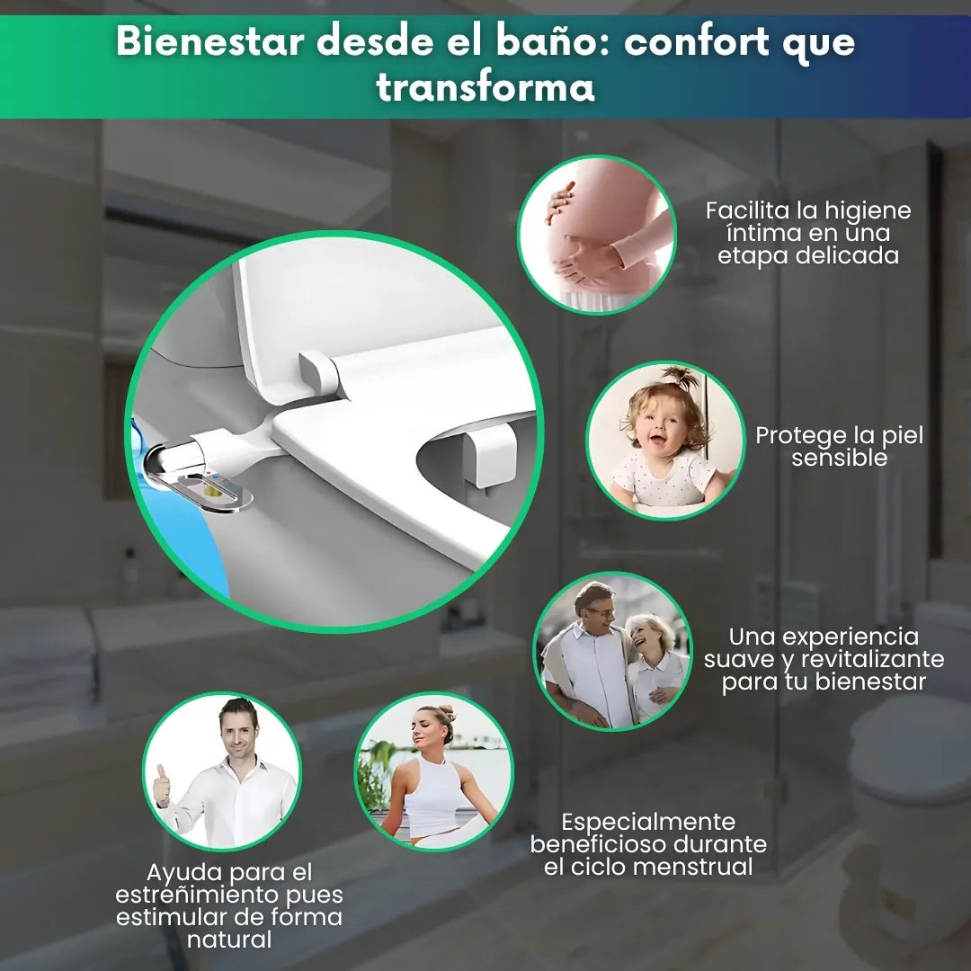 Bidé para inodoro (incluye accesorios)
