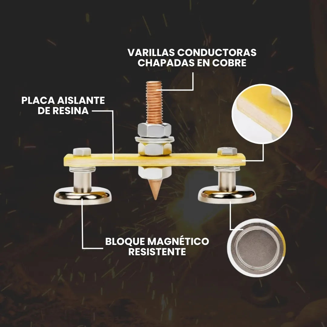 Soporte Magnético para Conexión en Soldadura