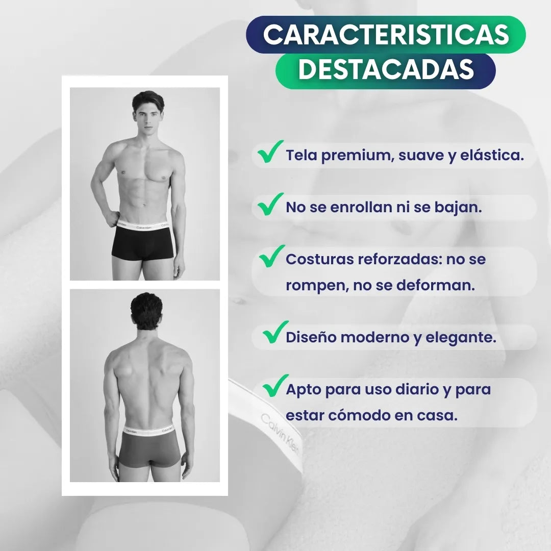 PACK 6 boxers Calvin Klein + 6 pares medias de regalo