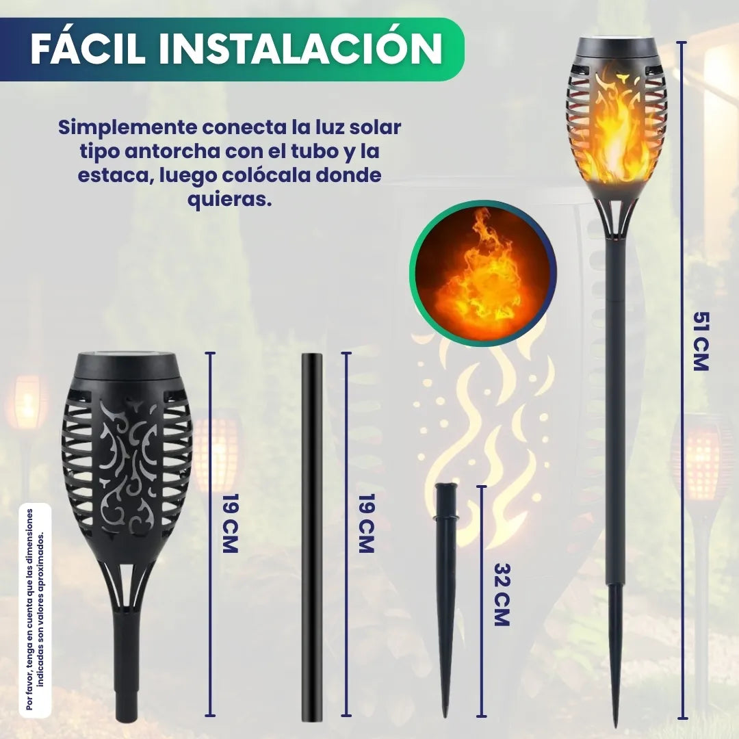 Lámpara solar Antorcha para exterior