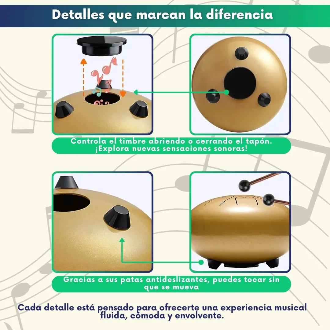 Balmy Drum™ – Tambor de acero con 8 notas