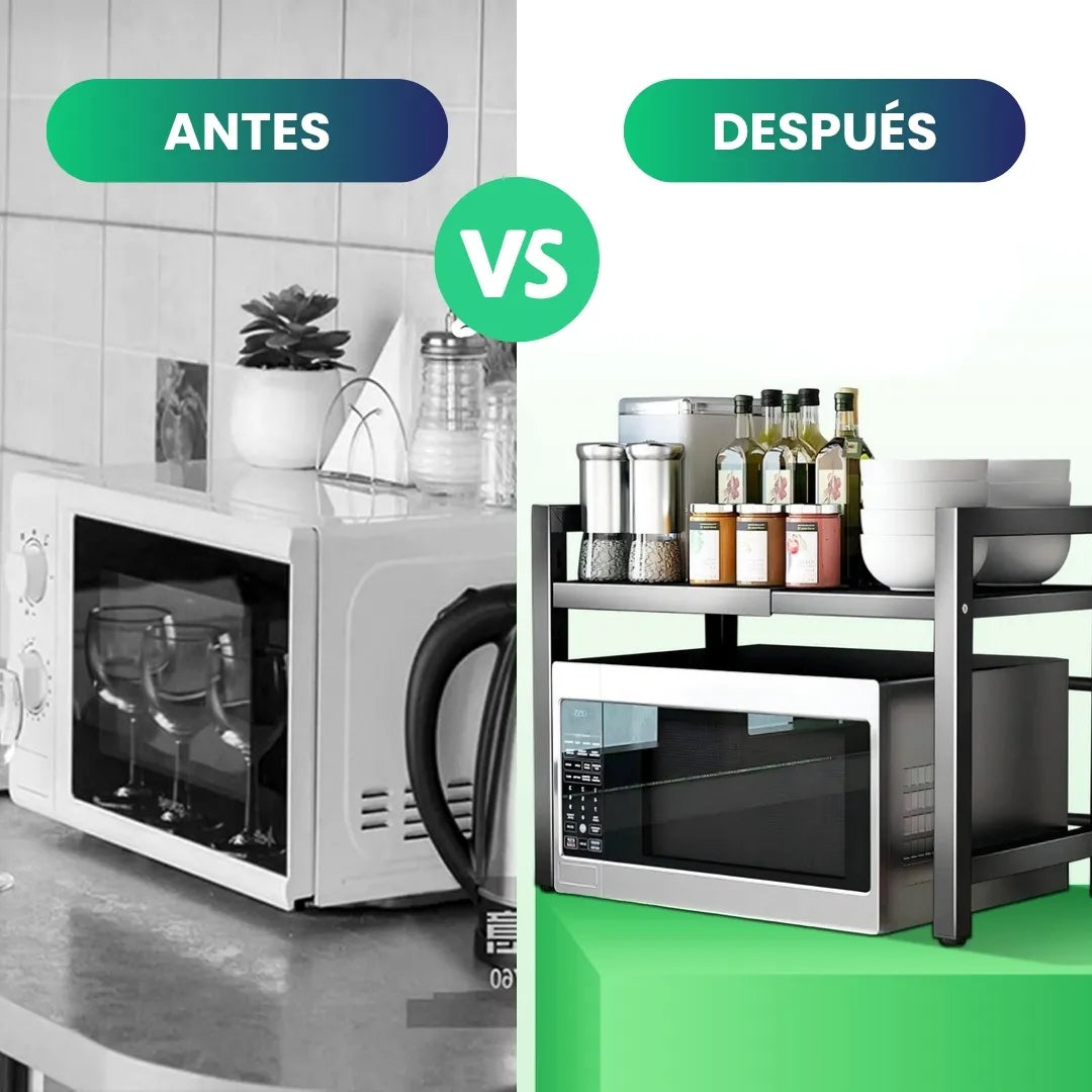 Estante organizador para microondas