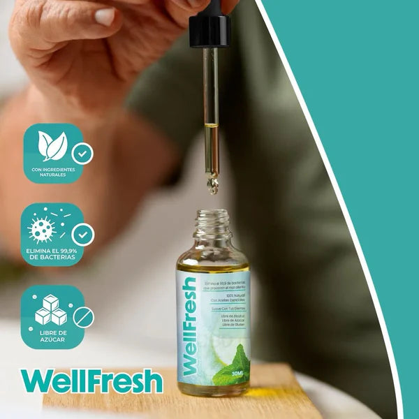 Well Fresh - Gotas naturales para el mal aliento.