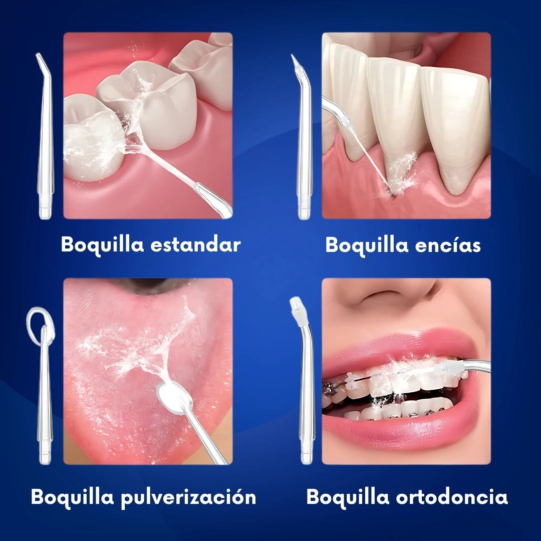 Irrigador bucal recargable - Combate el sarro y mal aliento