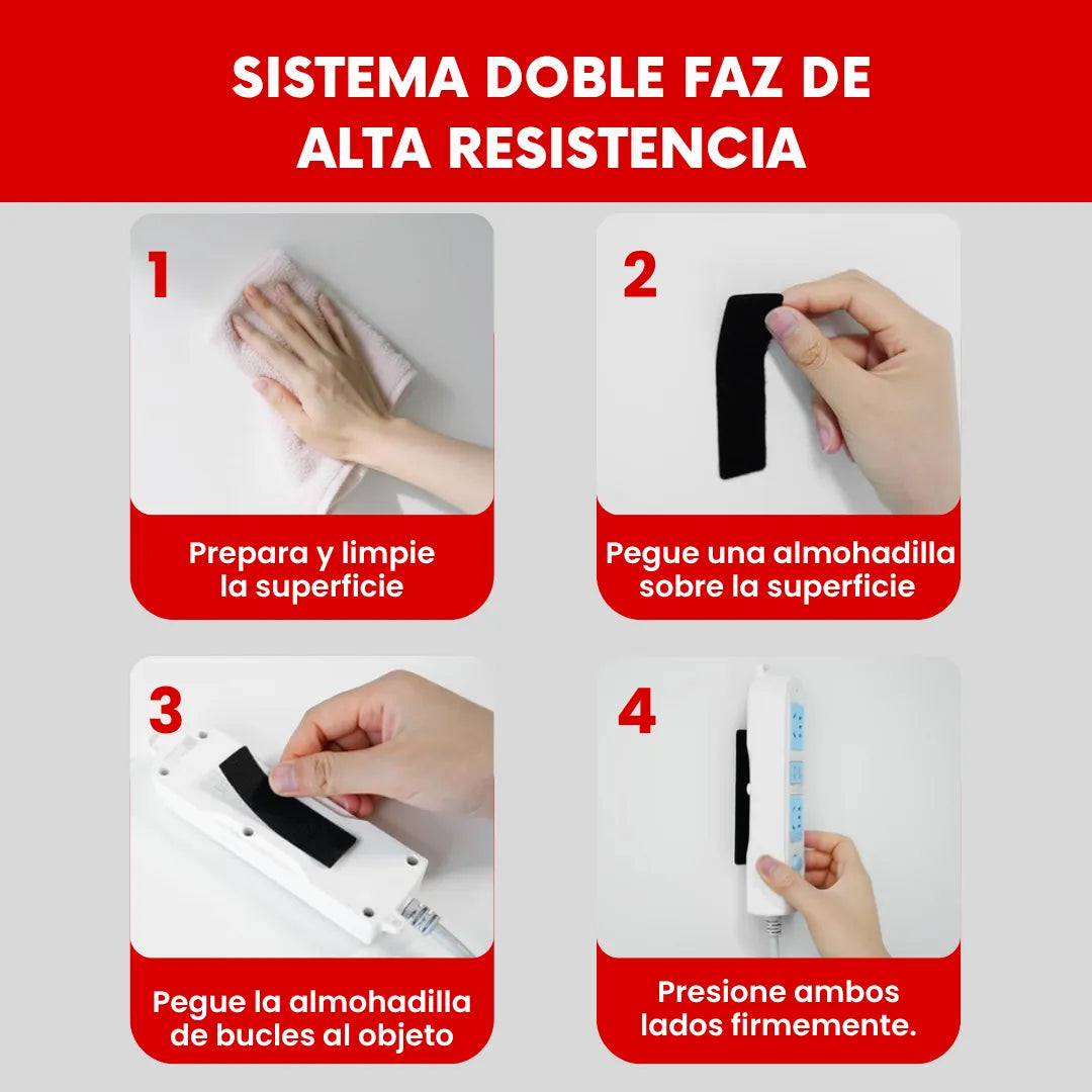 VelcroMax™ - Set x48 cintas mágicas de velcro doble faz super resistente