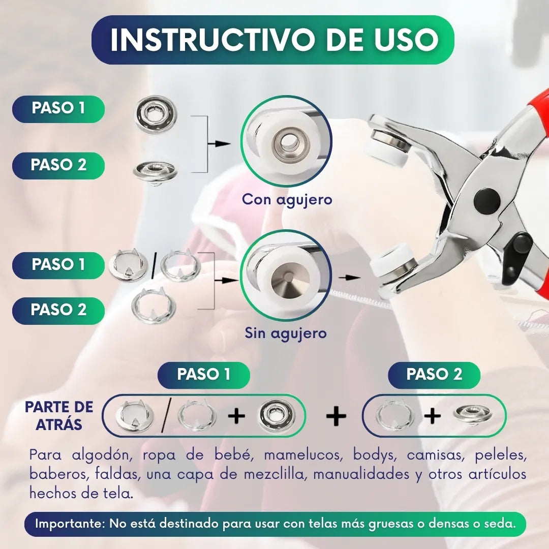 Kit de manualidades - herramienta de bricolaje + 400 botones