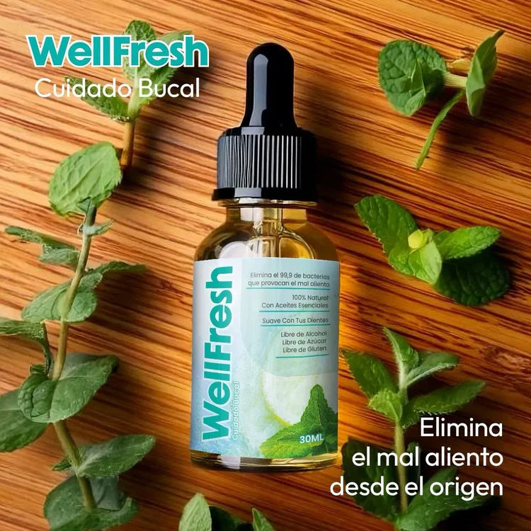 Well Fresh - Gotas naturales para el mal aliento.