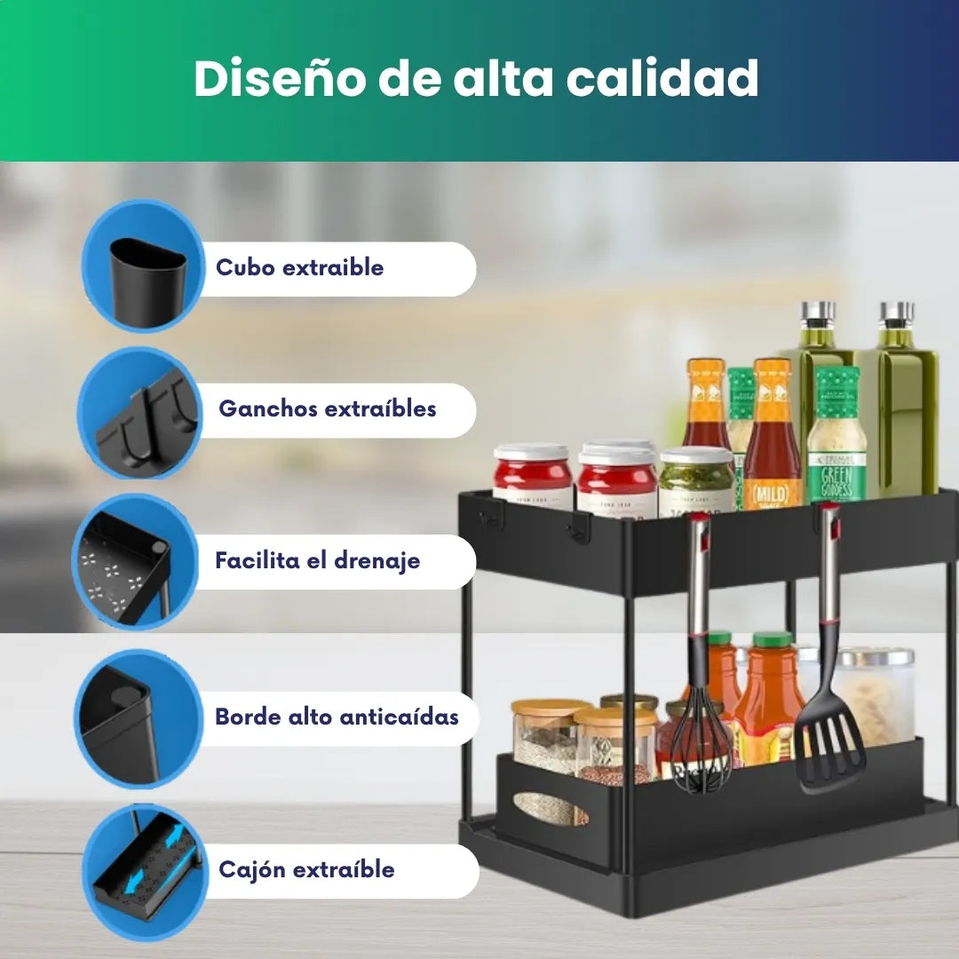 Organizador de cocina multiusos