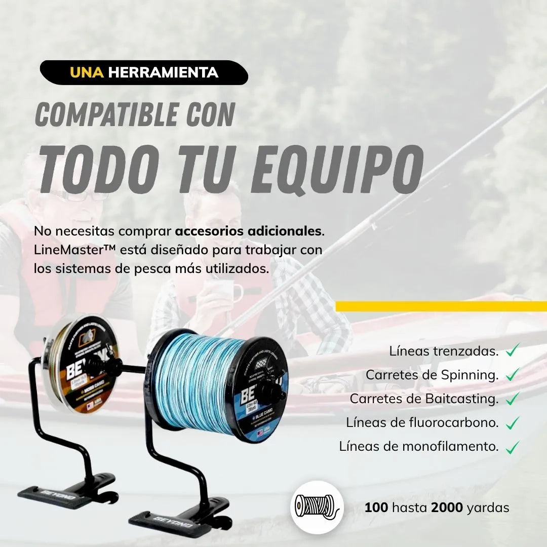 LineMaster™ - Bobinador Ajustable para Carretes de Pesca
