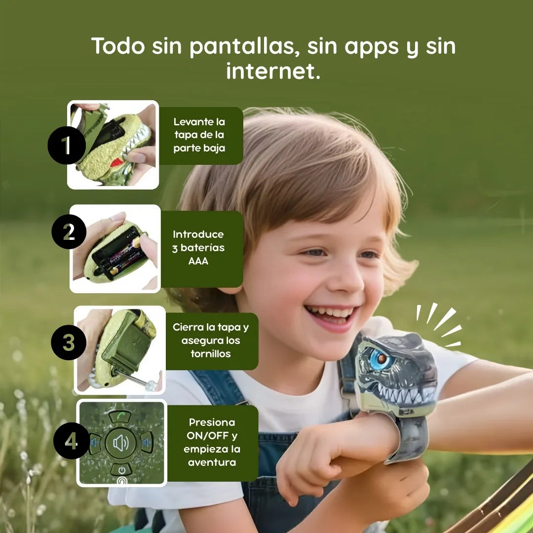 DinoTalk™ - Walkie - talkie de dinosaurios con luces