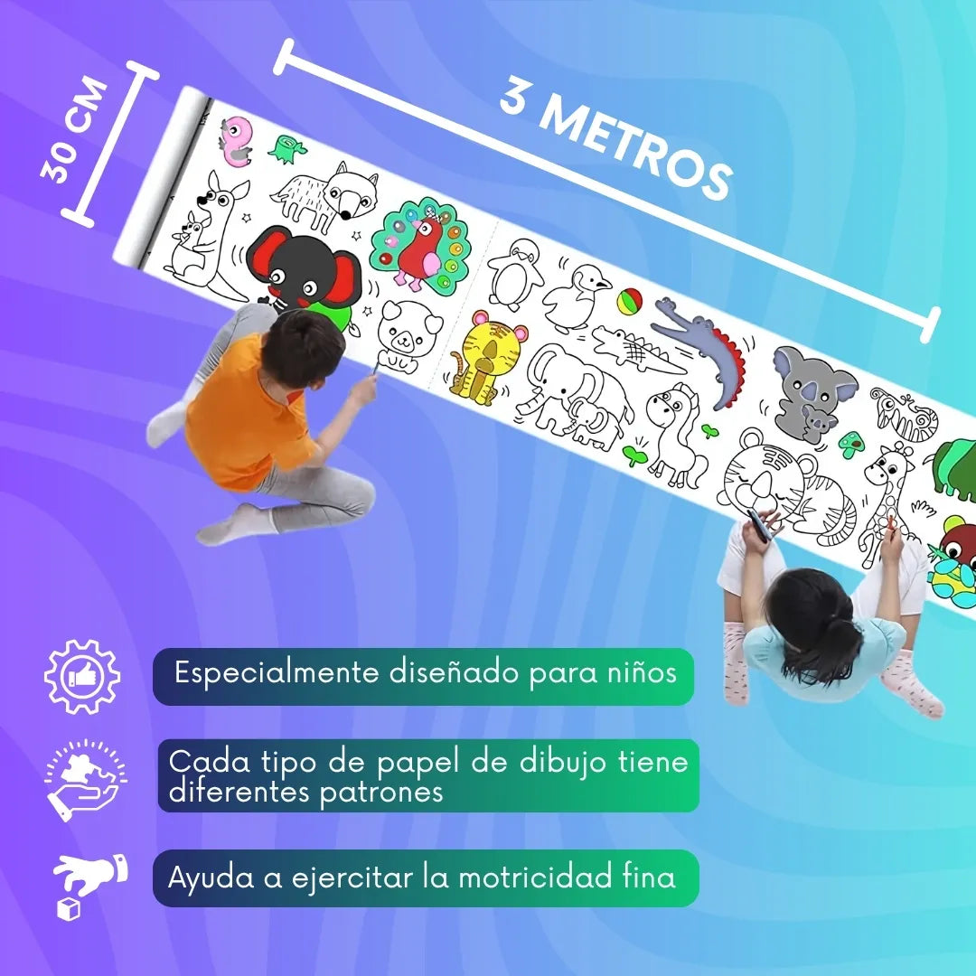 Rollo para colorear de 3 metros - Lleva 2 Paga 1