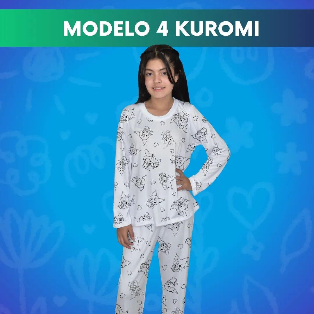 Pijama mágica Coloreable y Lavable + 12 Marcadores 🎁