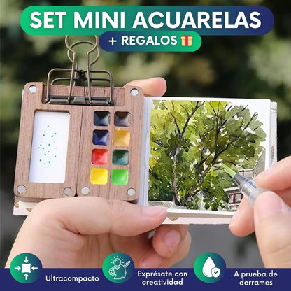 Set mini acuarelas + regalos 🎁