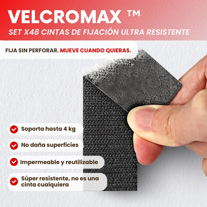 VelcroMax™ - Set x48 cintas mágicas de velcro doble faz super resistente