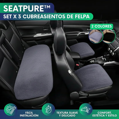 SeatPure™ - Set x 3 Cubreasientos de felpa