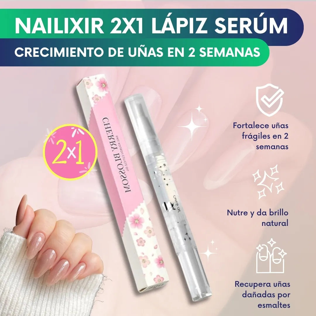 Nailixir™ - 2x1 Lápiz Serúm para el crecimiento de uñas en 2 semanas