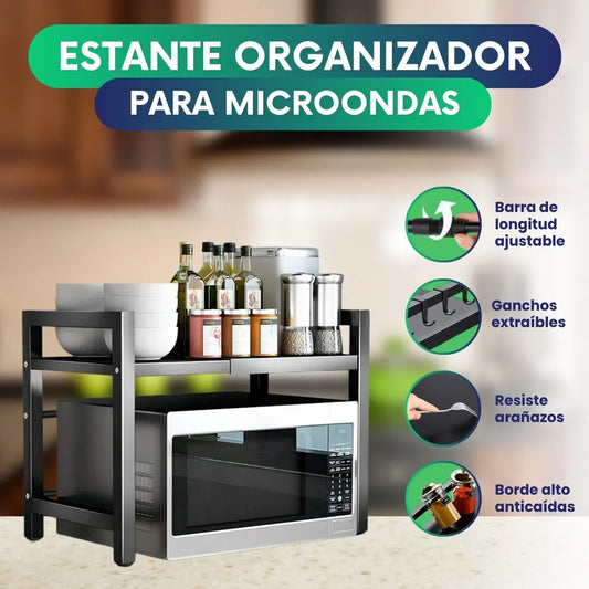 Estante organizador para microondas