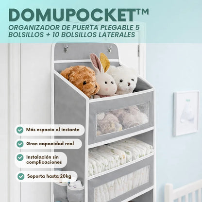 DomuPocket™ - Organizador de puerta plegable 5 bolsillos