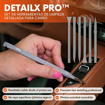 DetailX Pro™ - Set x6 Herramientas de Limpieza Detallada para carro/coche