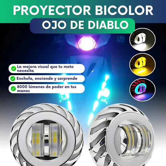 Proyector bicolor ojo de diablo