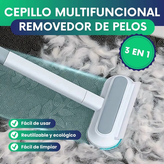 Cepillo multifuncional removedor de pelos/mota 3 en 1