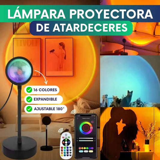 Lámpara proyectora de atardeceres - 16 colores