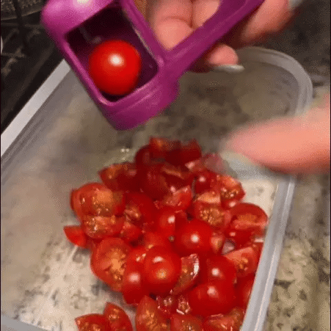 CherryCut™ - Pack x2 Cortadores rápidos para uvas, tomates cherry y frutas pequeñas