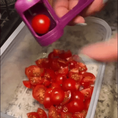 CherryCut™ - Pack x2 Cortadores rápidos para uvas, tomates cherry y frutas pequeñas
