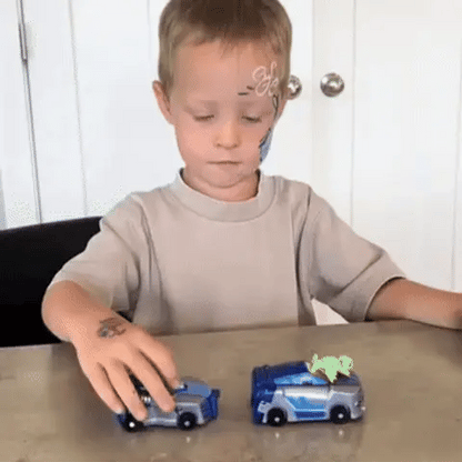 DinoCar 2 en 1 – Auto de Carreras magnético que se Transforma en Dinosaurio