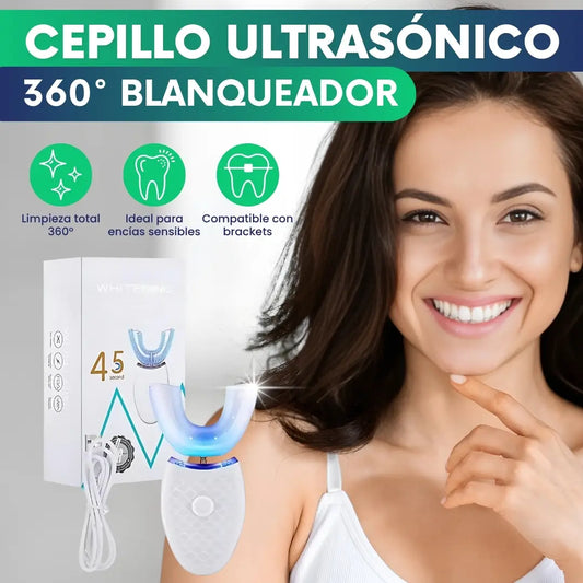 Cepillo ultrasónico 360° blanqueador