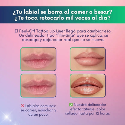 Peel-Off Tattoo Lip Liner | Delineador labial efecto tatuaje | ¡Lleva 2 y paga 1!