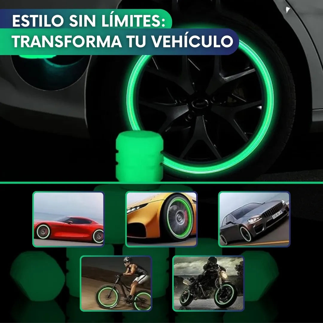 Tapones LED VERDE para valvulas fluorecentes - pack 4 unidades