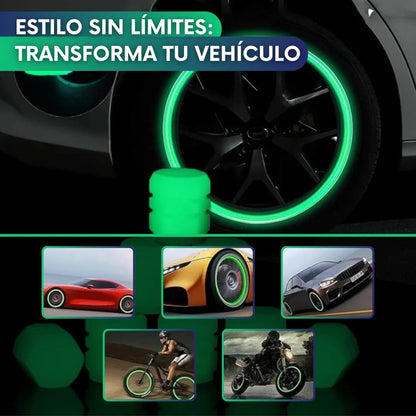 Tapones LED VERDE para valvulas fluorecentes - pack 4 unidades