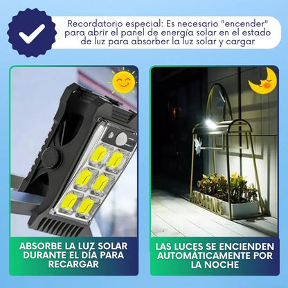 Lámpara Solar LED Portátil con Activación por Movimiento - 2x1