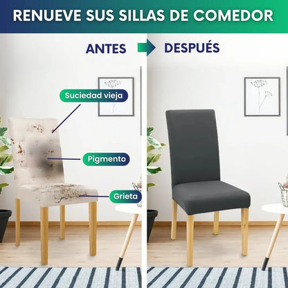 Pack x2 Fundas para sillas impermeables y ajustables