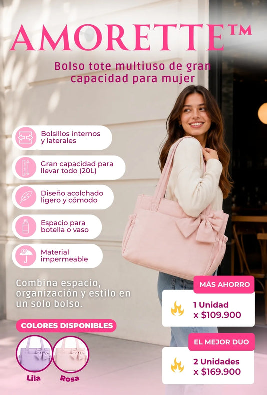 Amorette™ - Bolso tote multiuso de gran capacidad para mujer