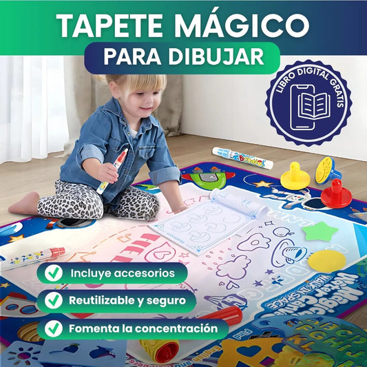 Tapete mágico para dibujar + accesorios + Libro digital 🎁