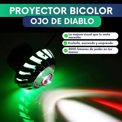 Proyector bicolor ojo de diablo