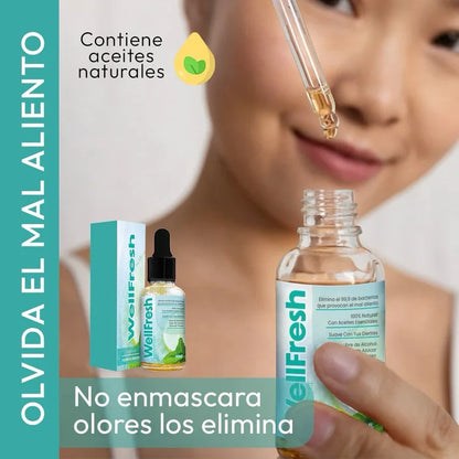 Well Fresh - Gotas naturales para el mal aliento.