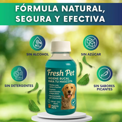 Fresh Pet - gotas naturales para el mal aliento de tu mascota