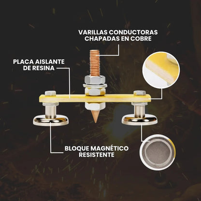 Soporte Magnético para Conexión en Soldadura