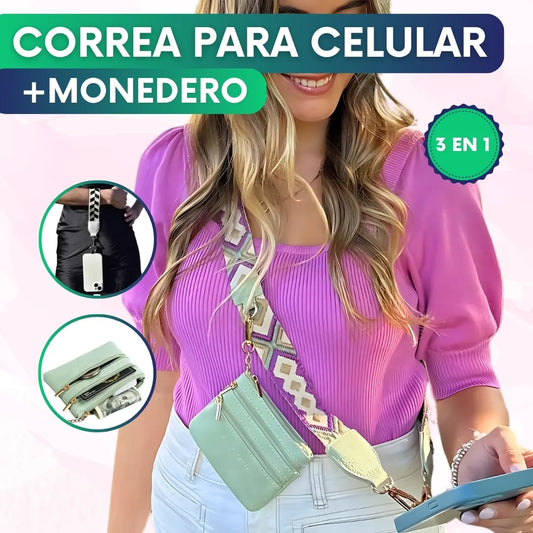 Correa Ajustable para Celular con Monedero Seguro