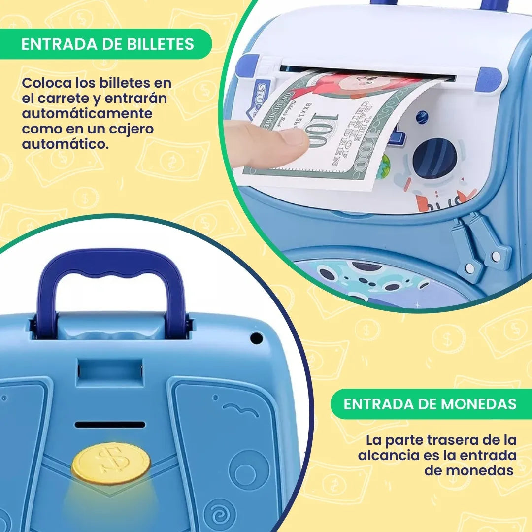 Mochila alcancia con lector de huella