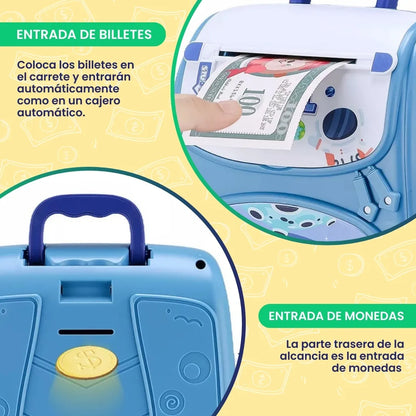Mochila alcancia con lector de huella