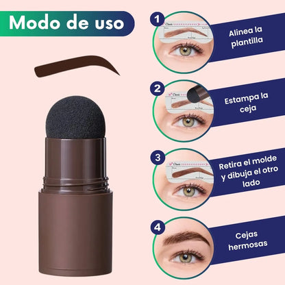 Kit sello para cejas + 10 moldes | Lleva 2 kits - paga 1